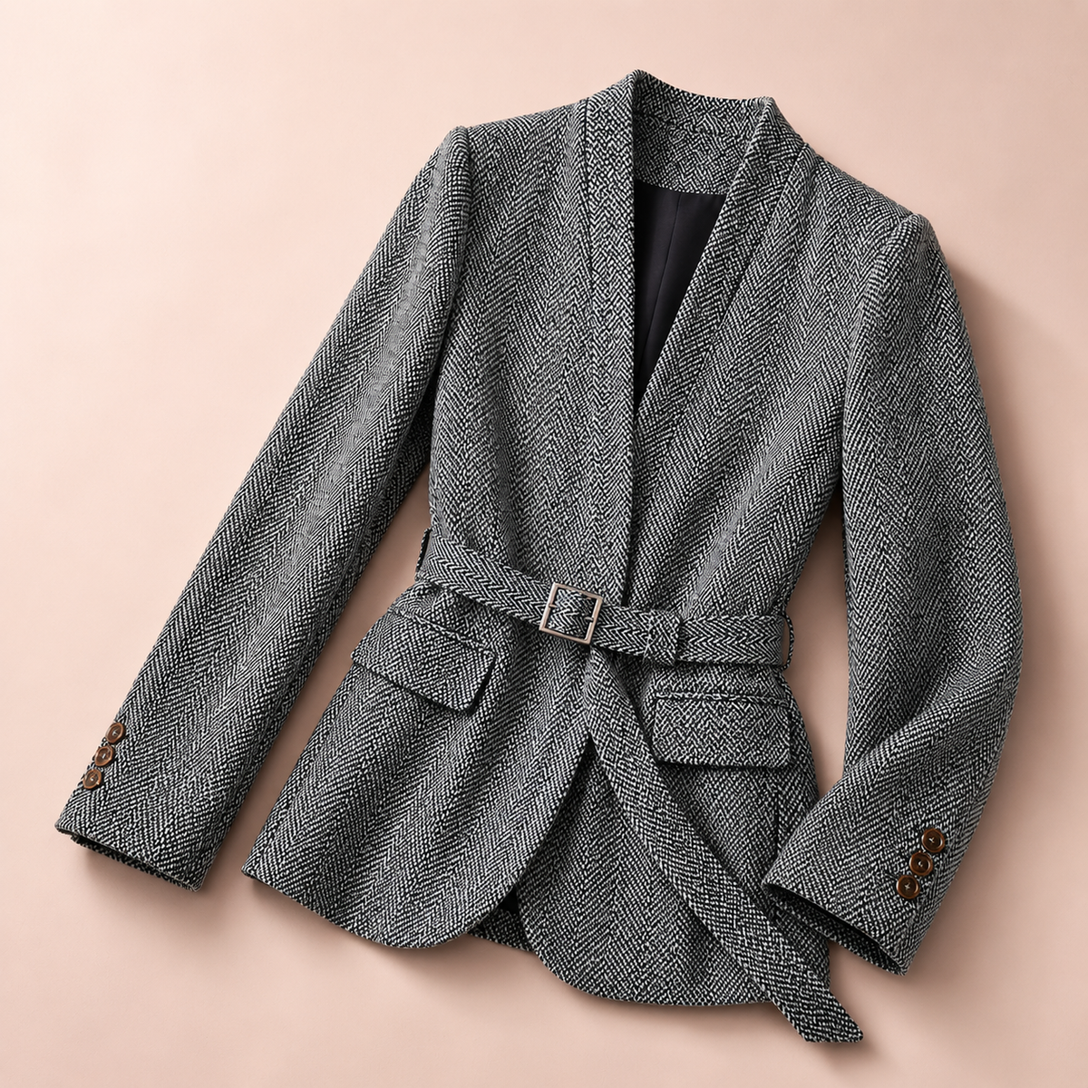 Unisex Sutton Belted Jacket Wool Blend