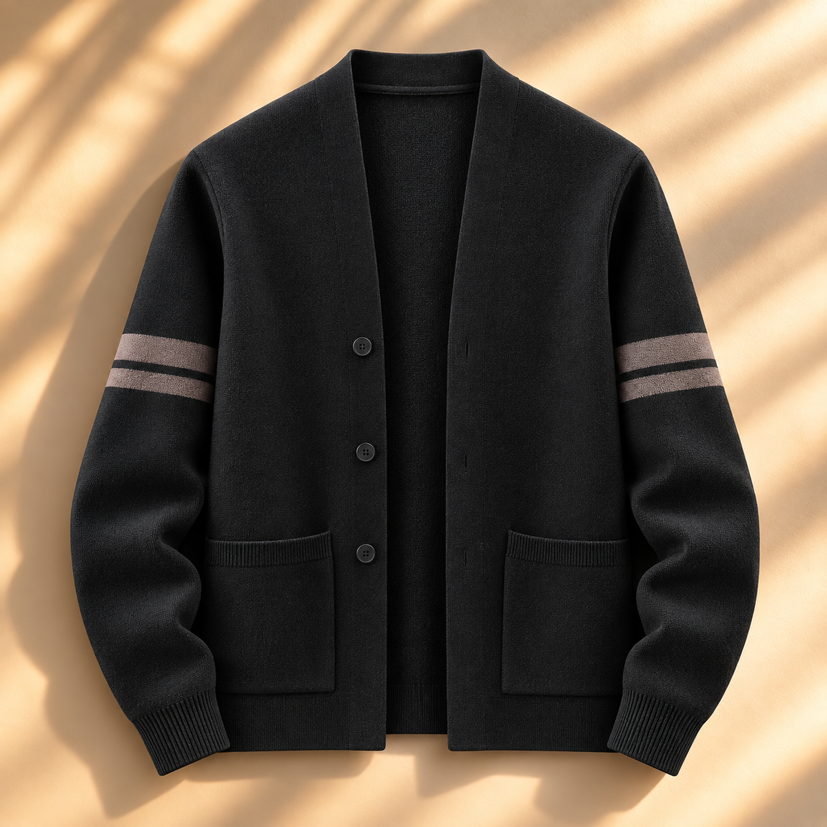 Unisex Hudson Varsity Stripe Cardigan Knit