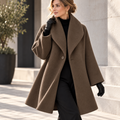 Unisex Helena Swing Coat Shawl Collar
