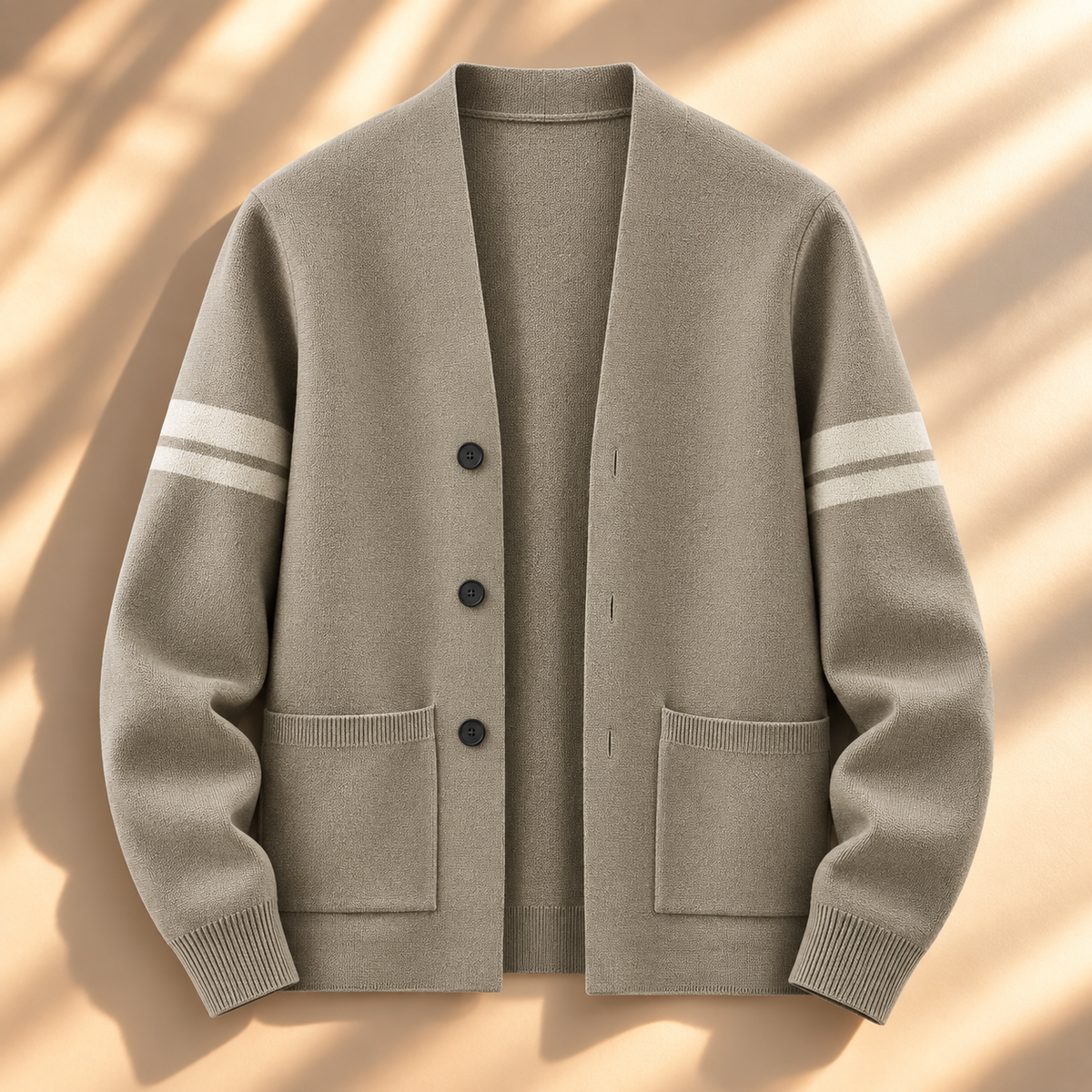 Unisex Hudson Varsity Stripe Cardigan Knit