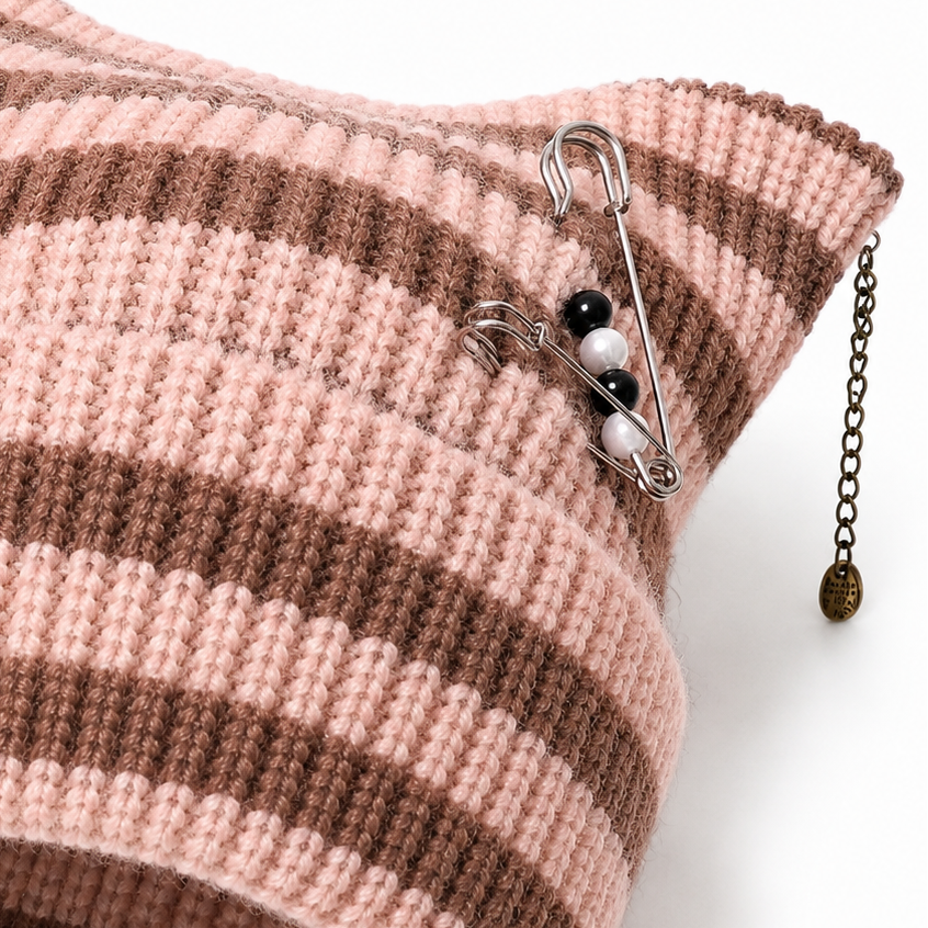 Unisex Suki Cat-Ear Beanie Ribbed Knit