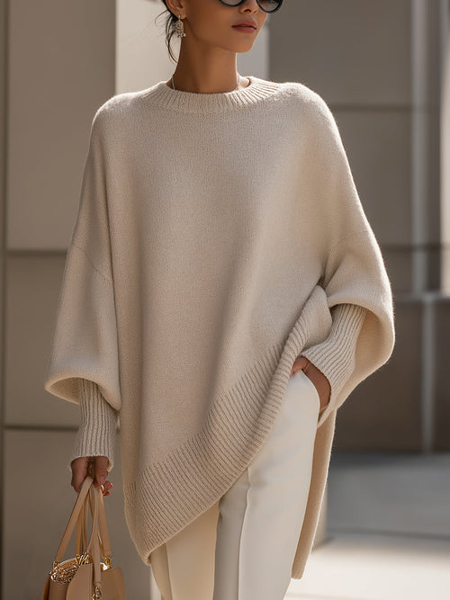 Dama Washington Vera Women's Oversized Knit Sweater Crew Neck
