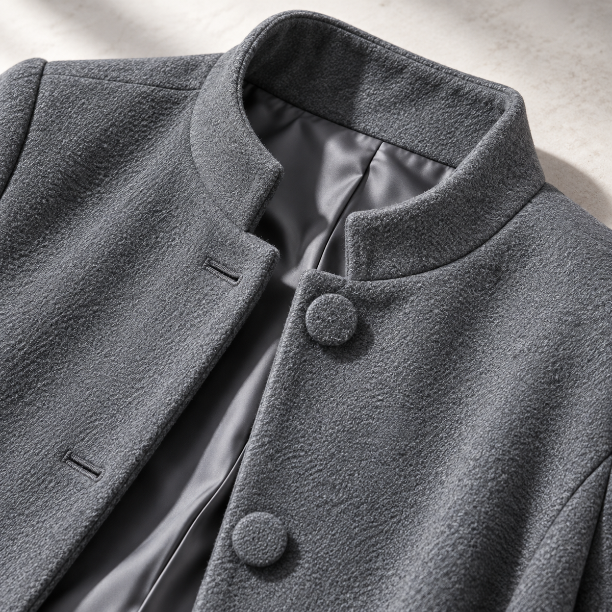 Haven Beck Unisex The Kensington Jacket Stand Collar Button