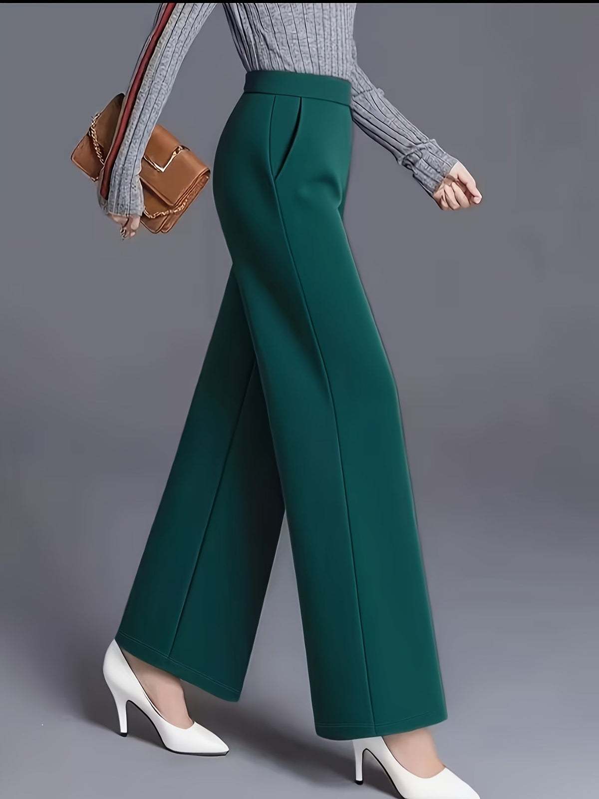 Haven Beck Women's Claudia High-Waisted Wide-Leg Pants