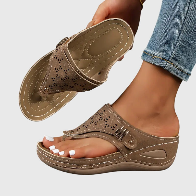 Kaylie Orthopedic Wedge Sandals Slip-On Arch Support for Women