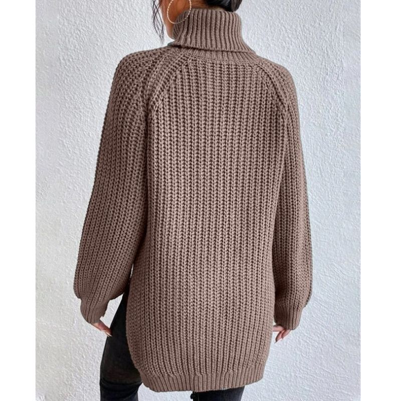 Women's Ribbed Stretch Turtleneck Sweater