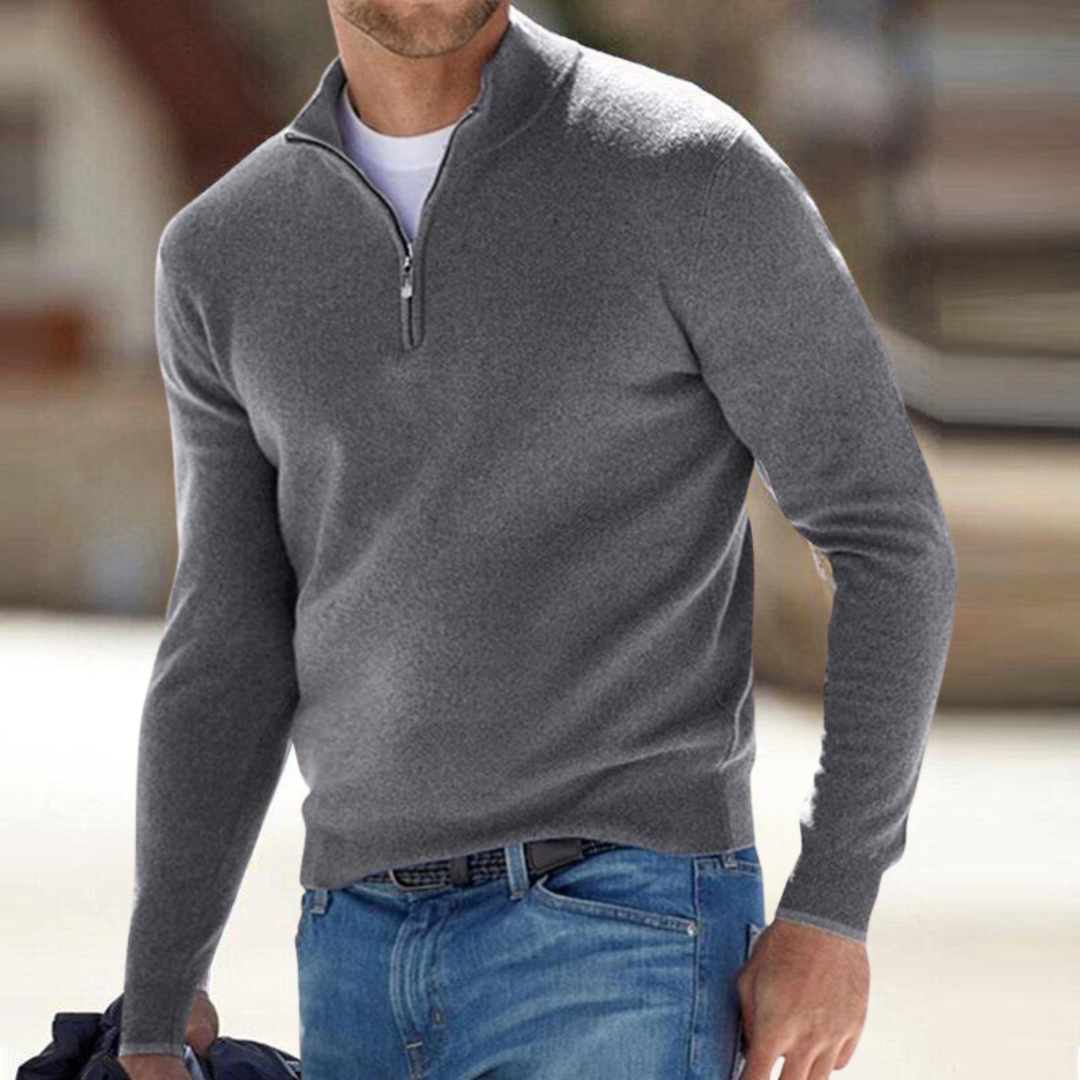 Clarkson New York Harron Premium Half Zip Sweater Men's