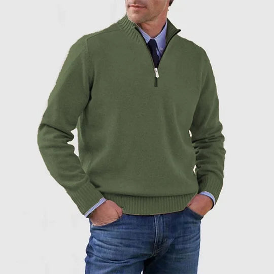 Clarkson New York Phalen Men's Classic Half Zip Sweater