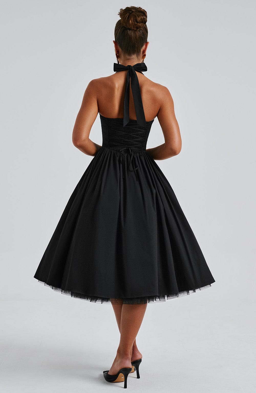 The Hills Nashville Chloe Women's Wedding Guest Halter Midi Dress