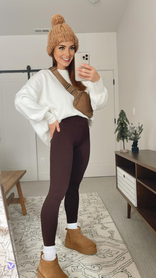 Women's Fleece-Lined High Rise Ankle Leggings