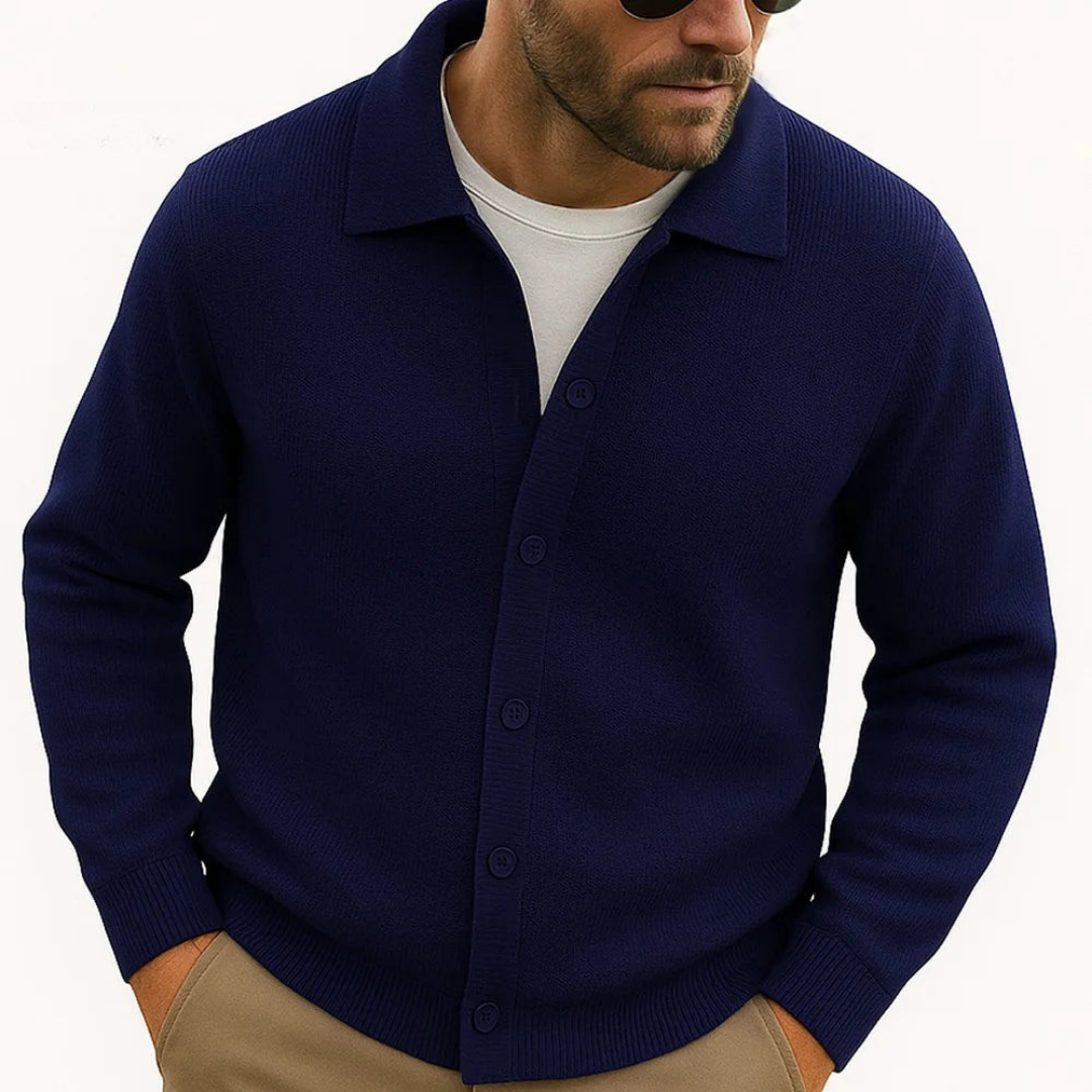 Haven Beck Men's Declan Polo Button Cardigan