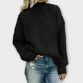 Whitmore Mock Neck Cable-Knit Women's Sweater Relaxed Fit