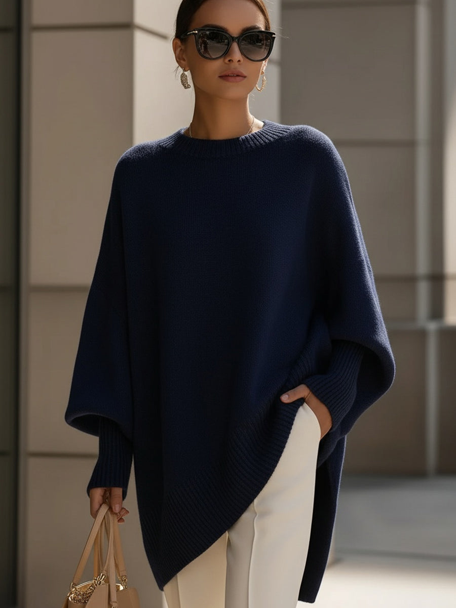 Dama Washington Vera Women's Oversized Knit Sweater Crew Neck