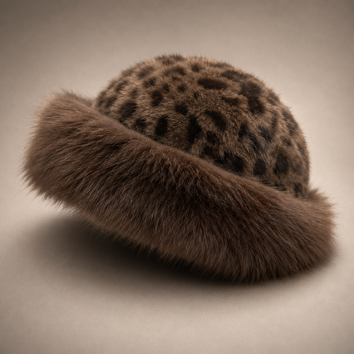 Unisex Cleo Leopard Fur Hat