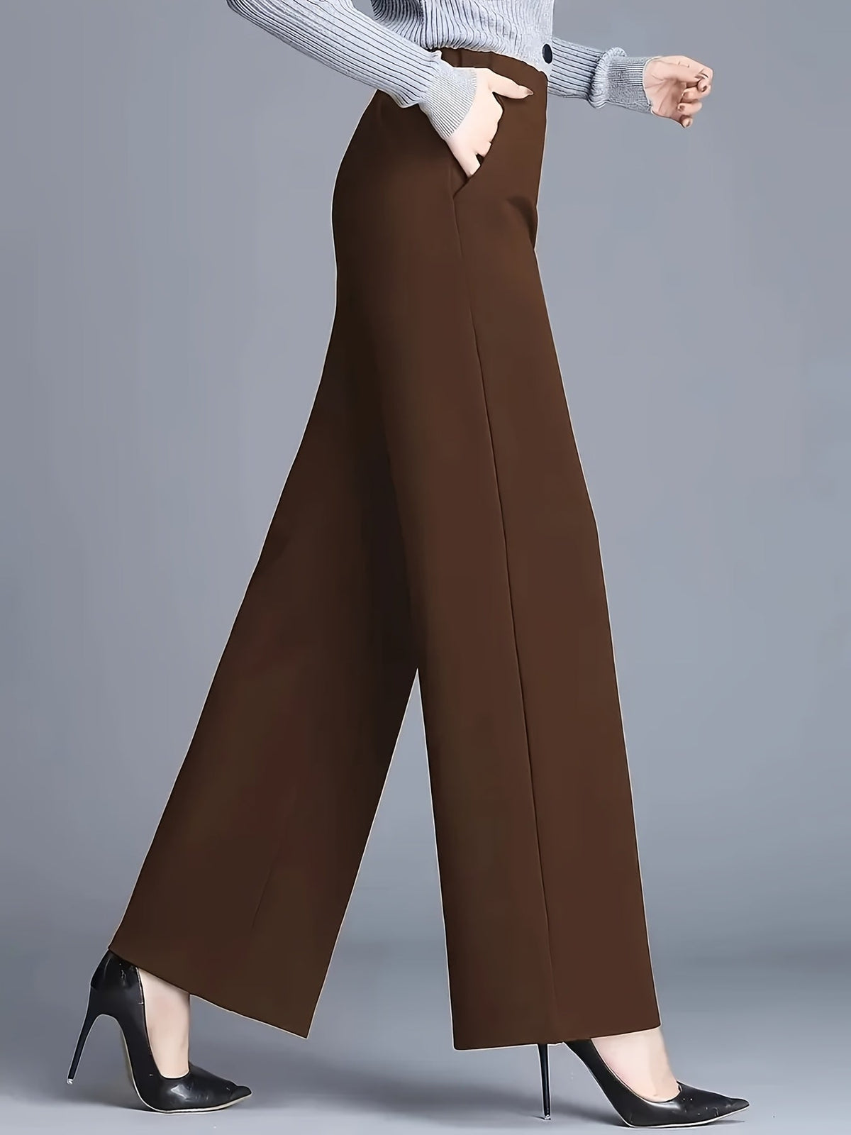Haven Beck Women's Claudia High-Waisted Wide-Leg Pants