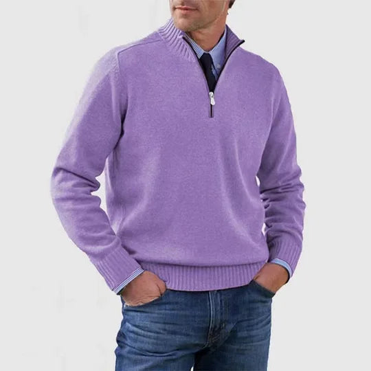 Clarkson New York Phalen Men's Classic Half Zip Sweater