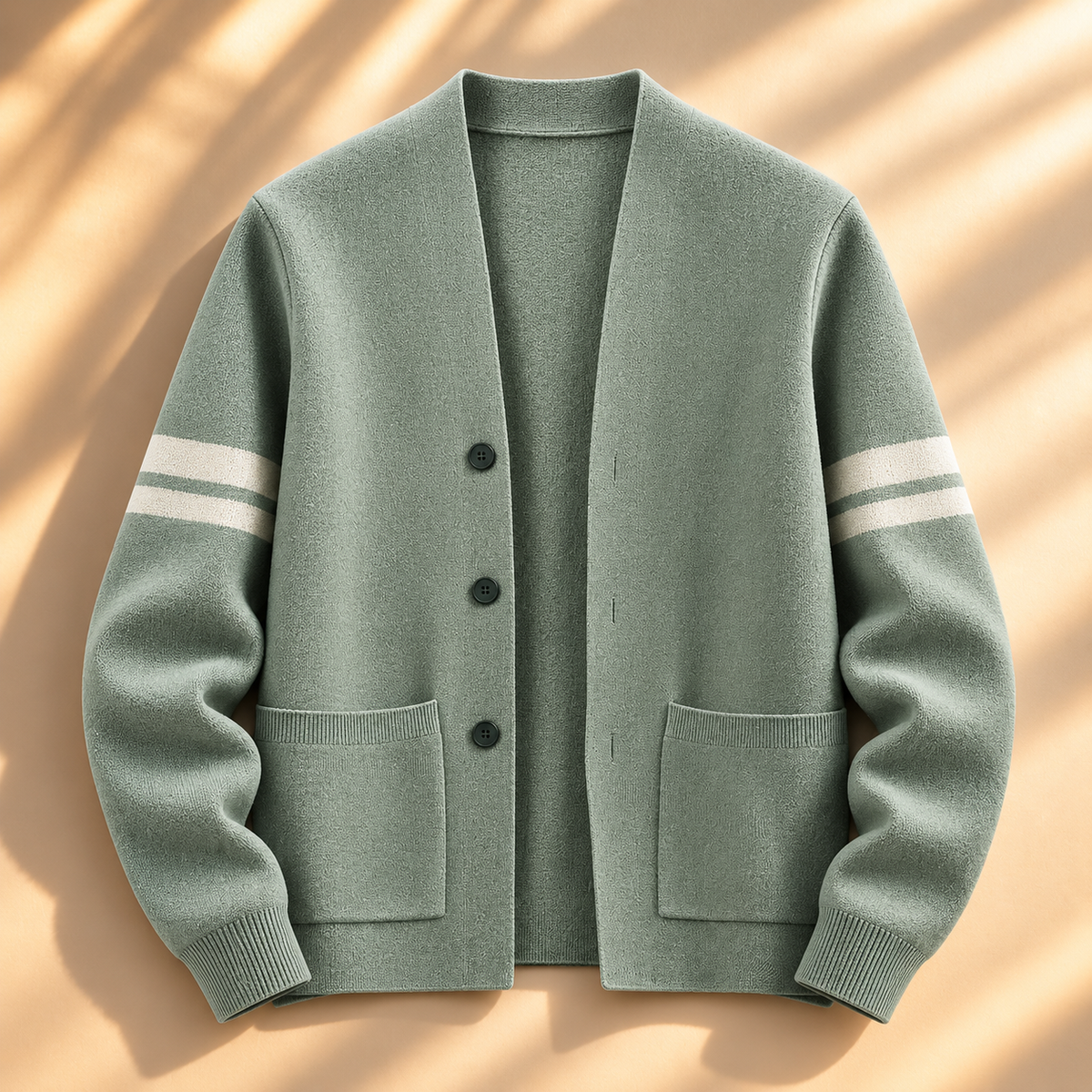 Unisex Hudson Varsity Stripe Cardigan Knit