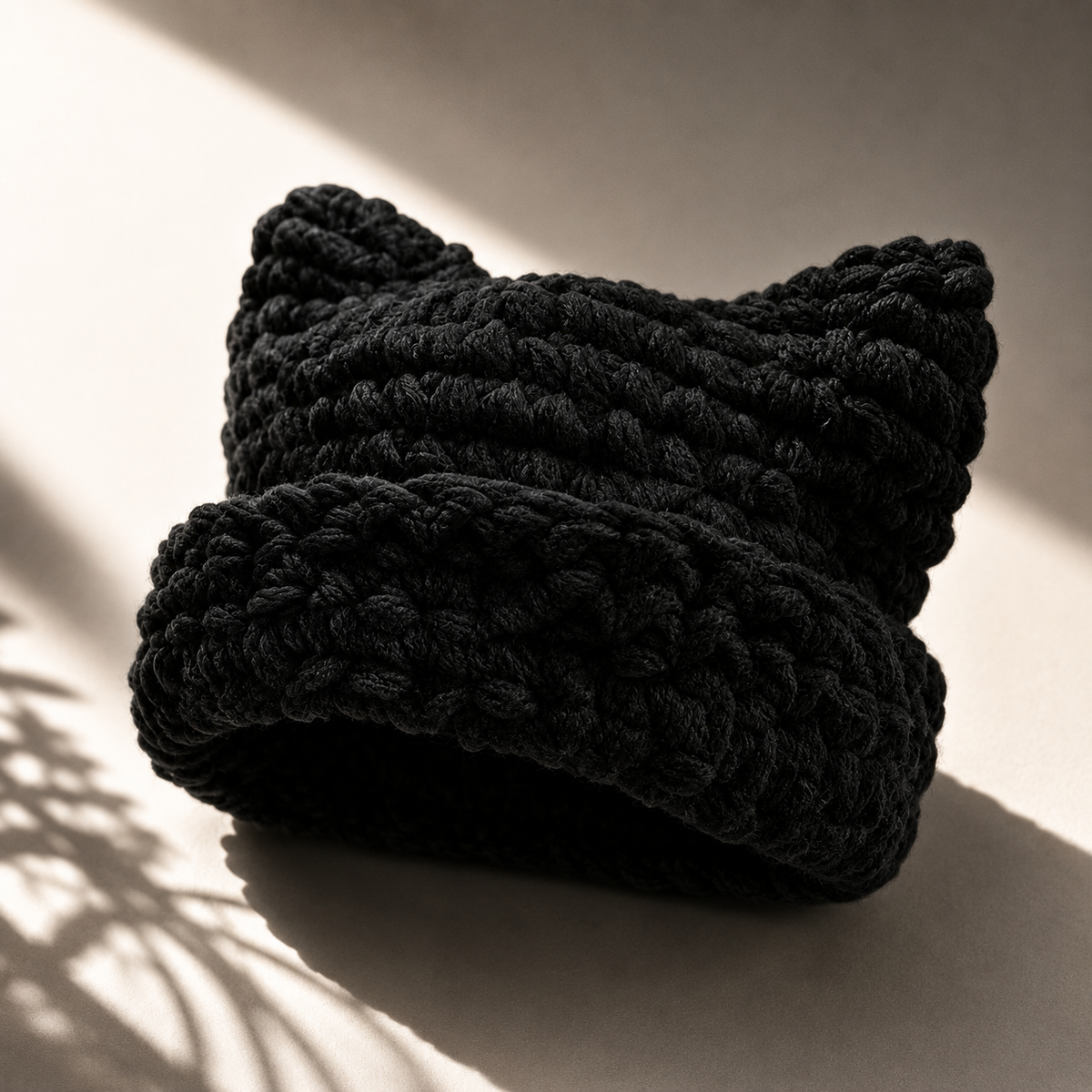 Haven Beck Unisex Cleo Cat-Ear Beanie Knit Chunky