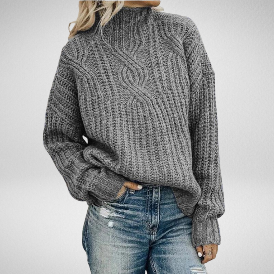 Sarah & Oliver Anna Elegant Cable-Knit Sweater for Women