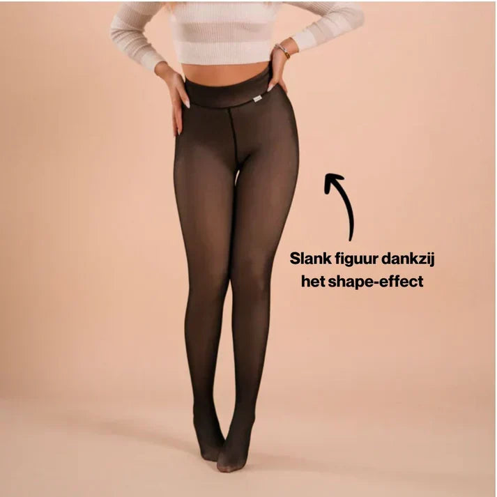 Haven Beck Women's Eleonora Plush Lined Leggings Sheer Look