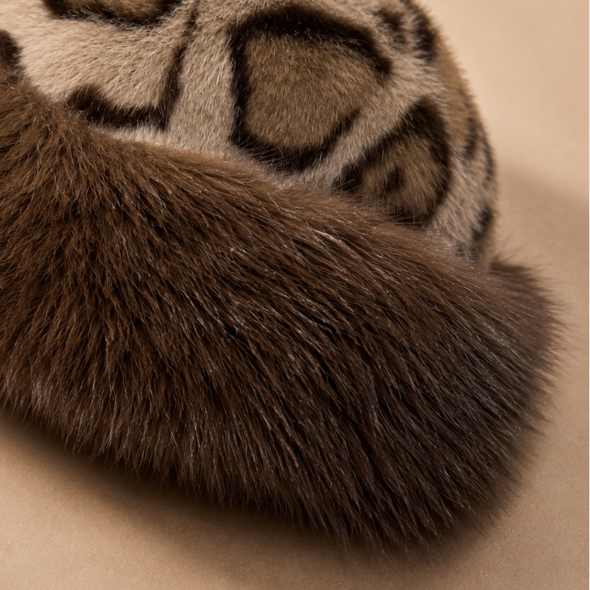 Unisex Cleo Leopard Fur Hat