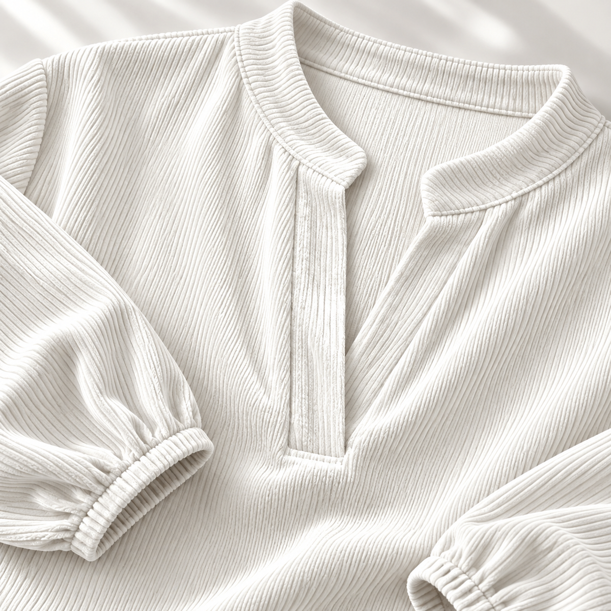 Unisex Margot Notch Neckline Blouse Corduroy