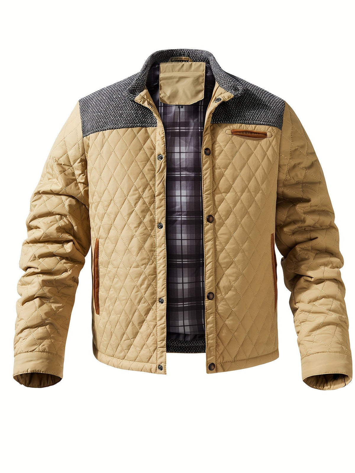 Harper & Wells Men's Gideon Quilted Stand-Collar Jacket