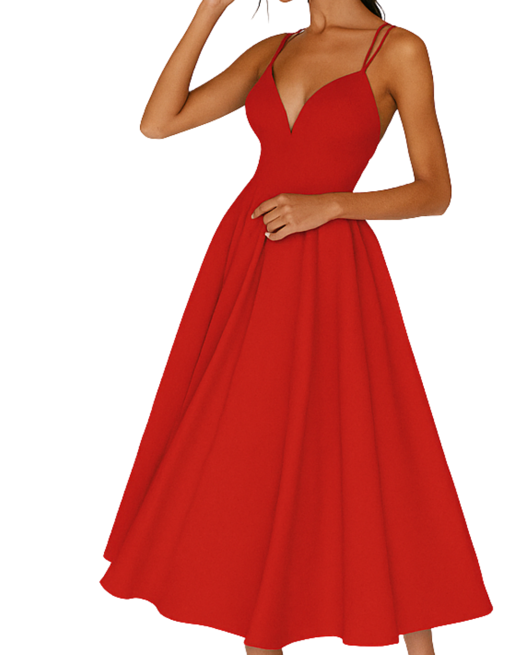 The Hills Nashville Daisy Women's Strappy Midi Wedding Guest Dress