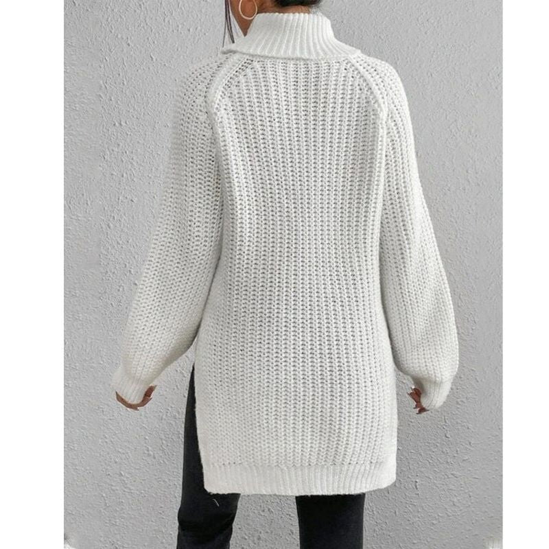 Women's Ribbed Stretch Turtleneck Sweater