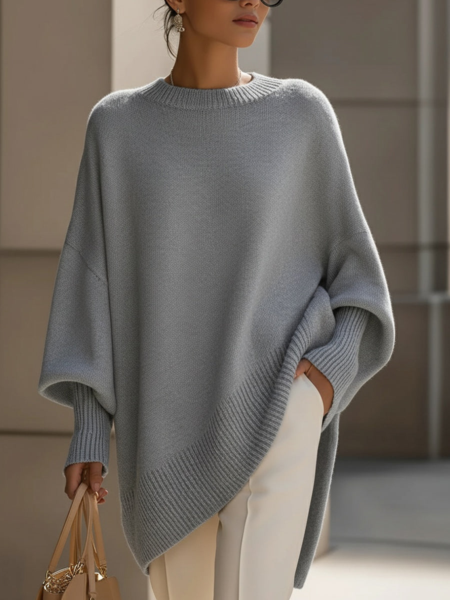 Dama Washington Vera Women's Oversized Knit Sweater Crew Neck