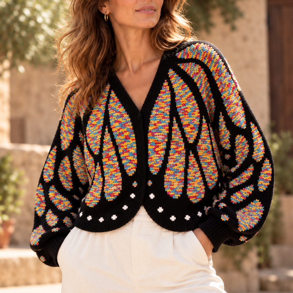 Unisex Vanessa Butterfly Cardigan Batwing Knit