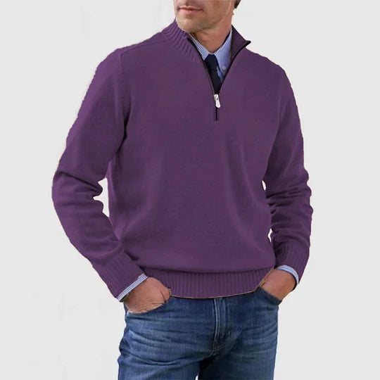 Clarkson New York Phalen Men's Classic Half Zip Sweater