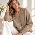 Unisex Frances Cable Button Cardigan Knit