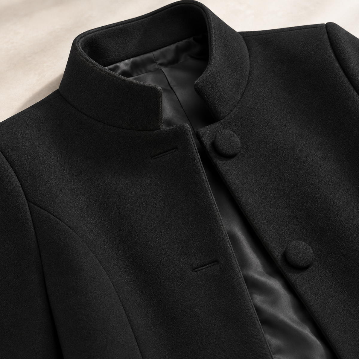 Haven Beck Unisex The Kensington Jacket Stand Collar Button