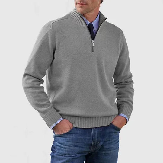 Clarkson New York Phalen Men's Classic Half Zip Sweater
