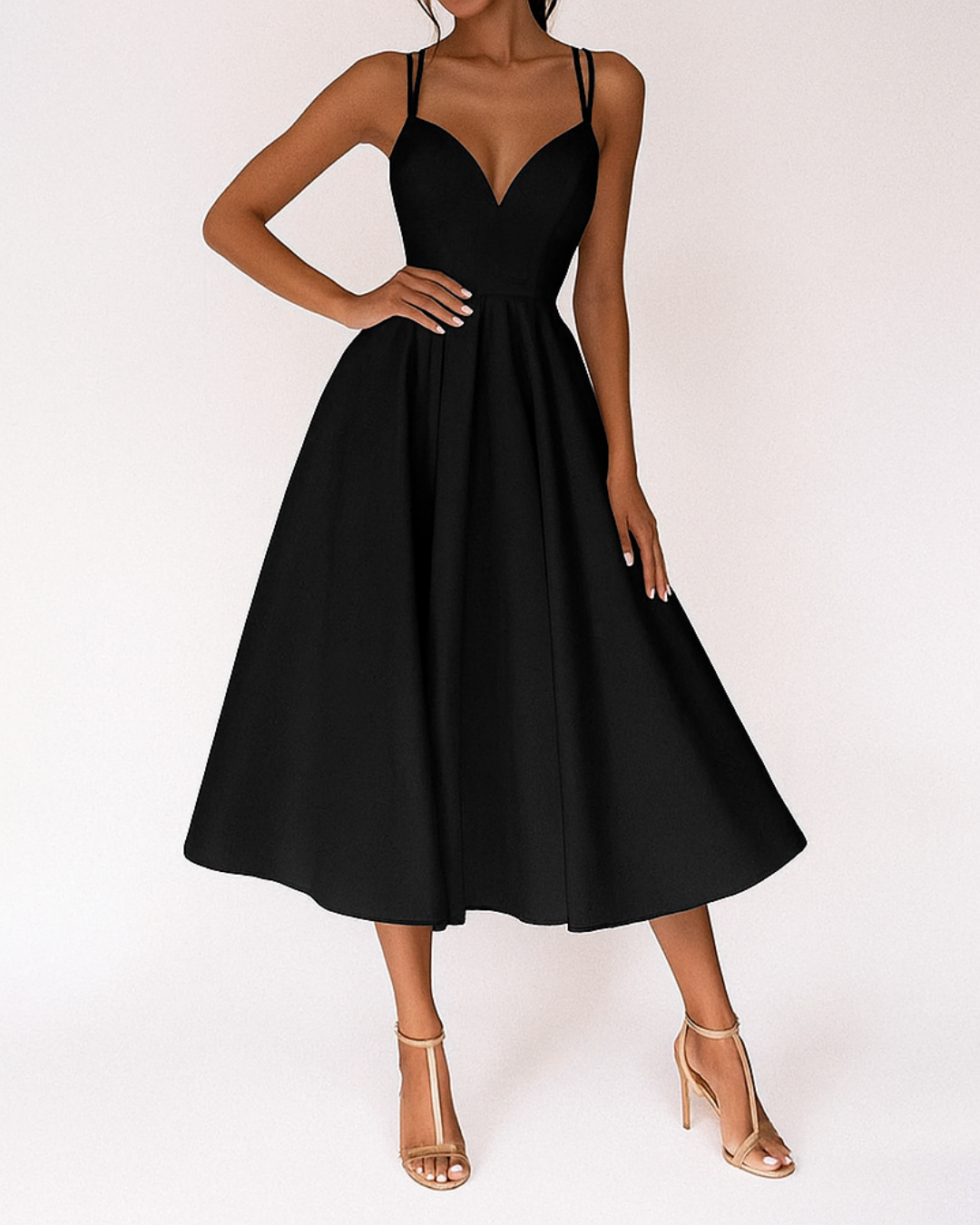 The Hills Nashville Daisy Women's Strappy Midi Wedding Guest Dress