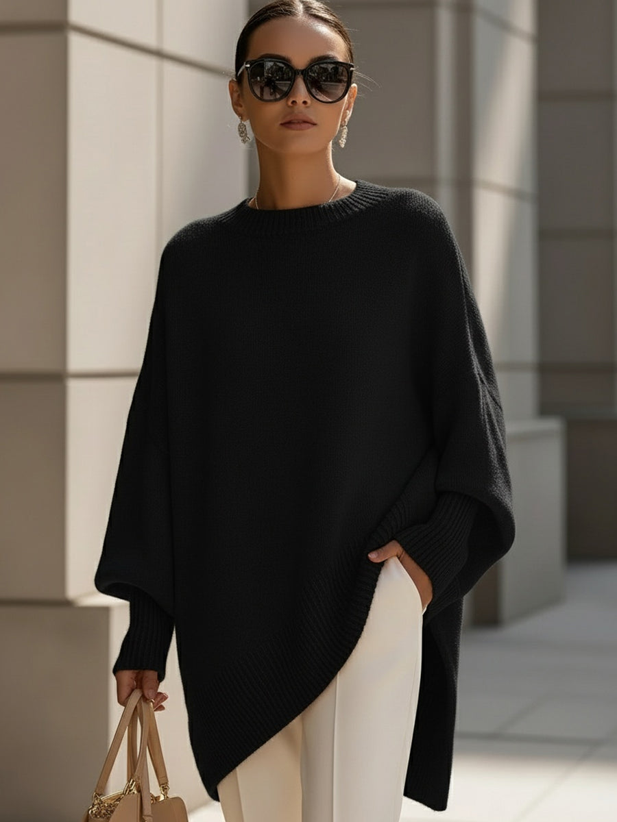 Dama Washington Vera Women's Oversized Knit Sweater Crew Neck