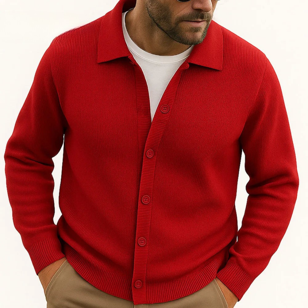 Haven Beck Men's Declan Polo Button Cardigan