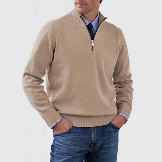 Clarkson New York Phalen Men's Classic Half Zip Sweater