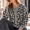 Unisex Savanna Leopard Knit Cardigan