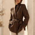 Unisex Sutton Belted Jacket Wool Blend