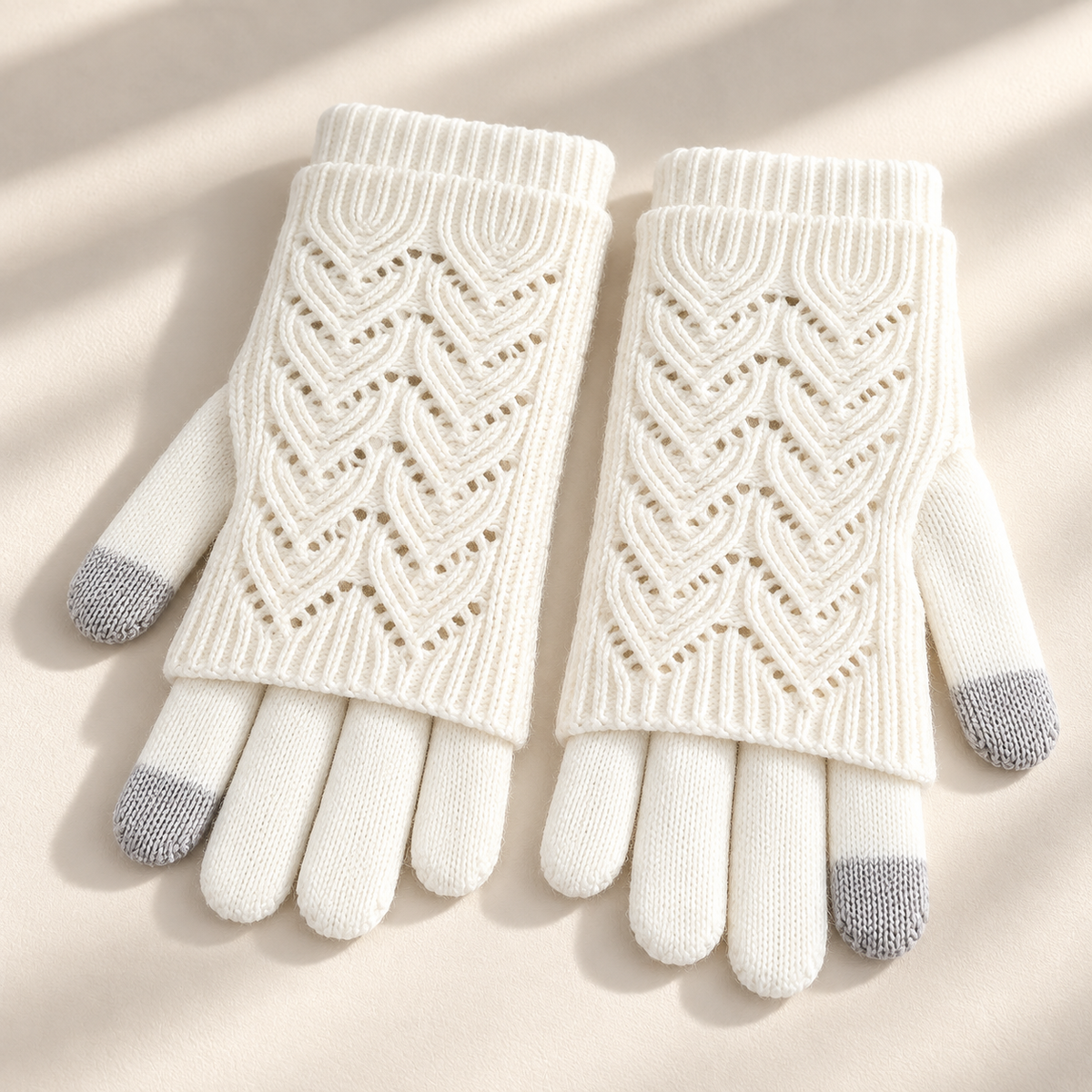 Unisex Cleo Layered Gloves Knit
