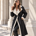 Unisex Frances Sherpa Trench Coat Faux Leather