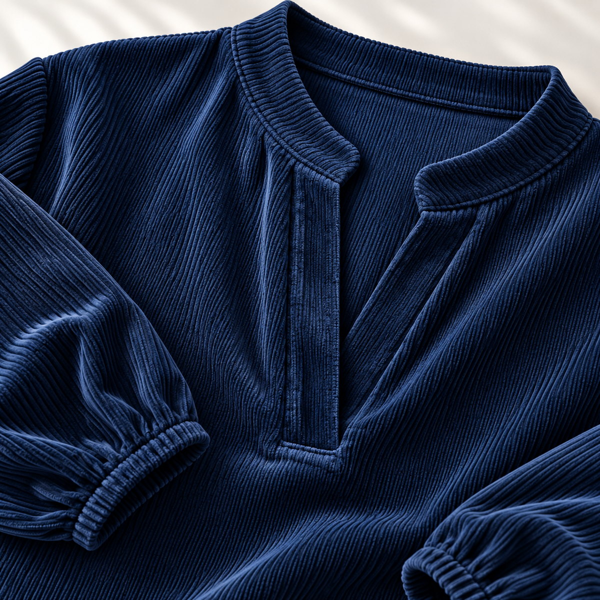 Unisex Margot Notch Neckline Blouse Corduroy