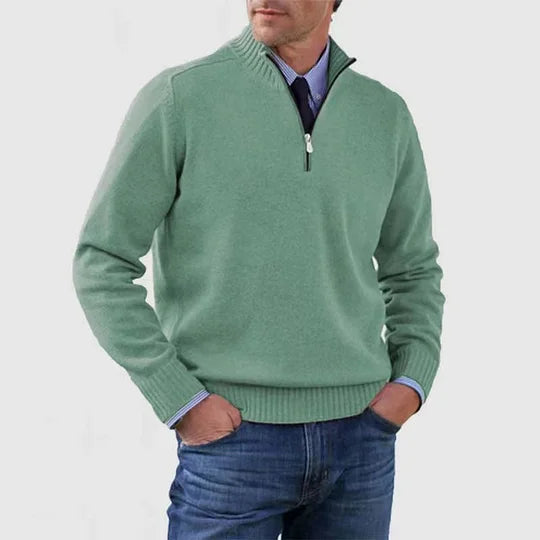 Clarkson New York Phalen Men's Classic Half Zip Sweater
