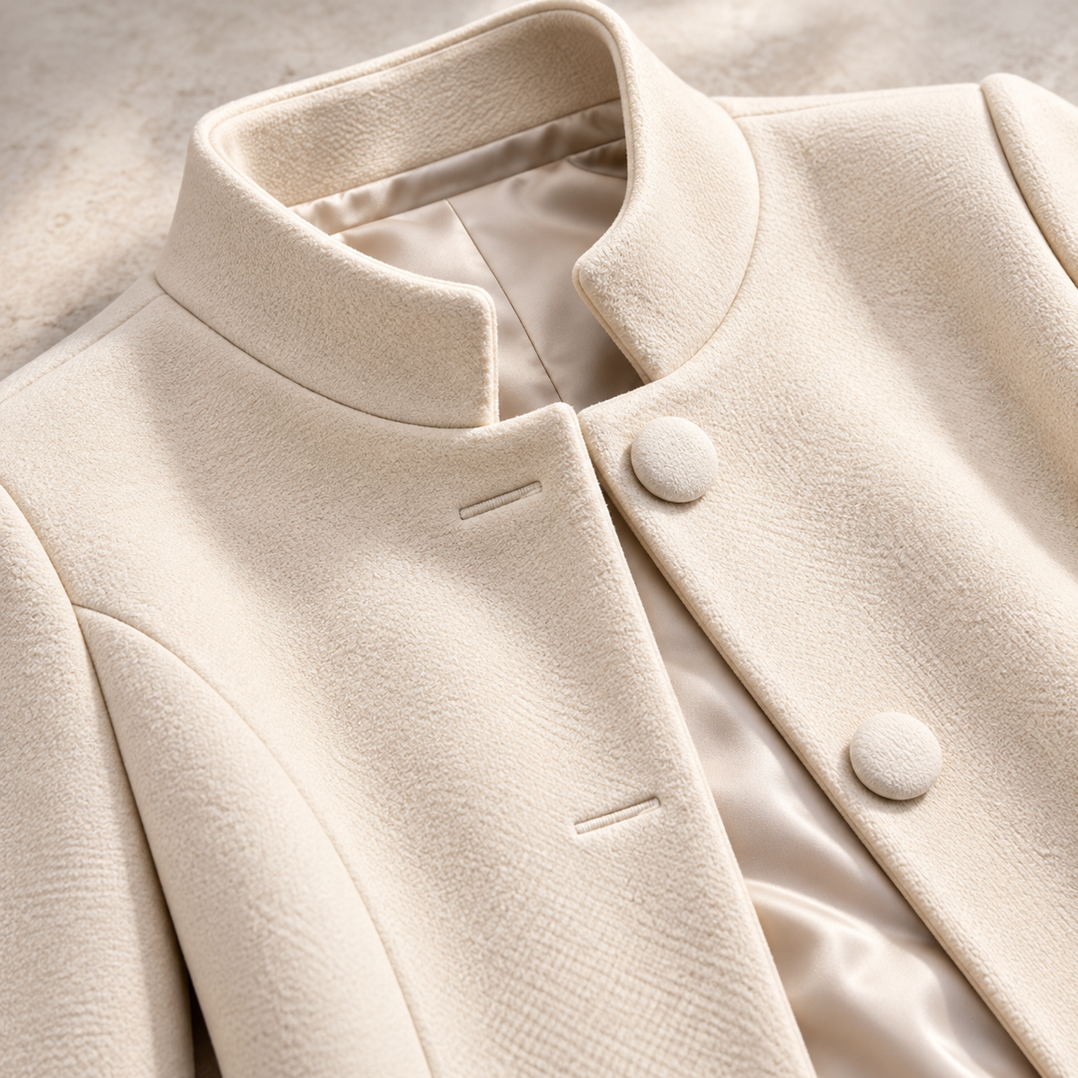 Haven Beck Unisex The Kensington Jacket Stand Collar Button