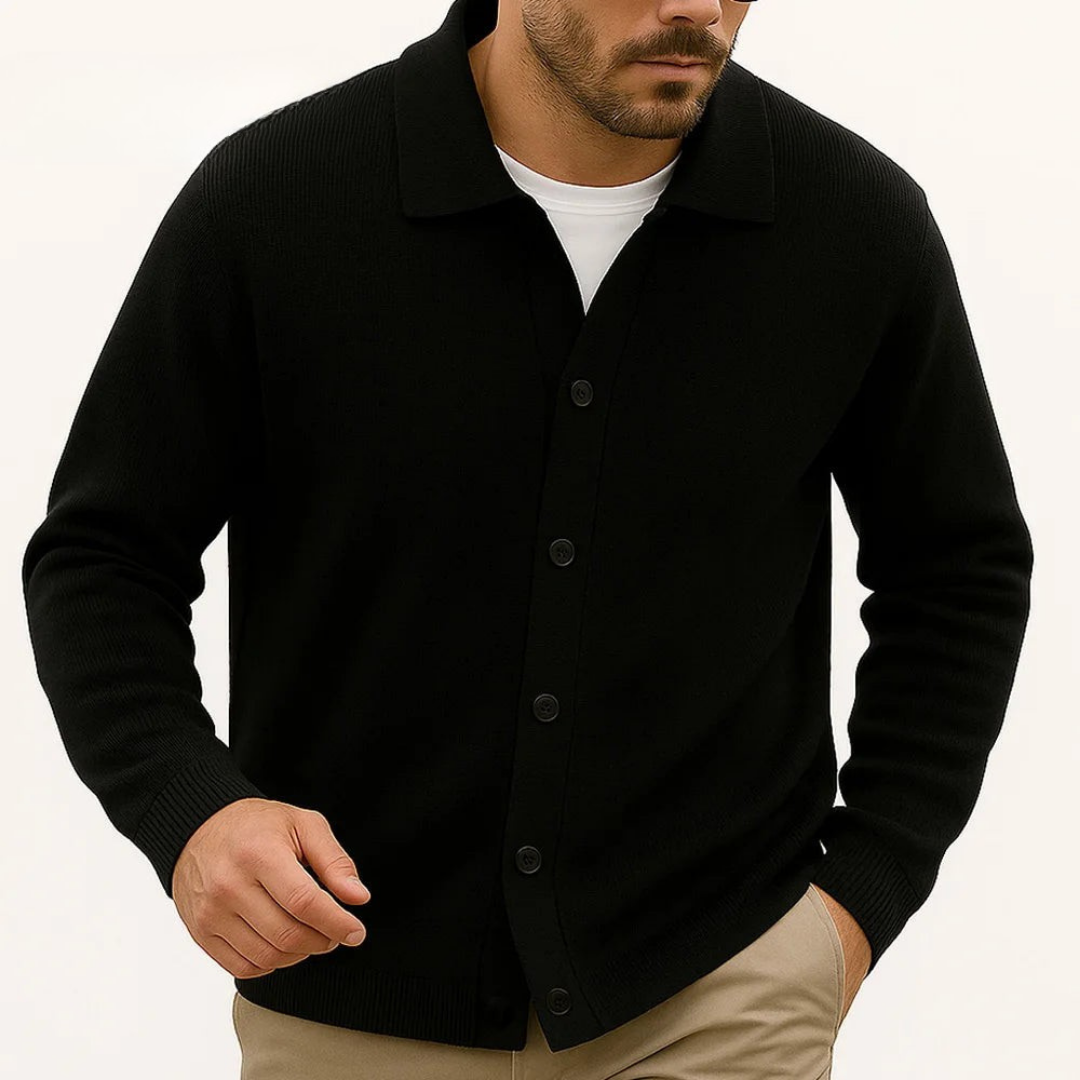 Haven Beck Men's Declan Polo Button Cardigan