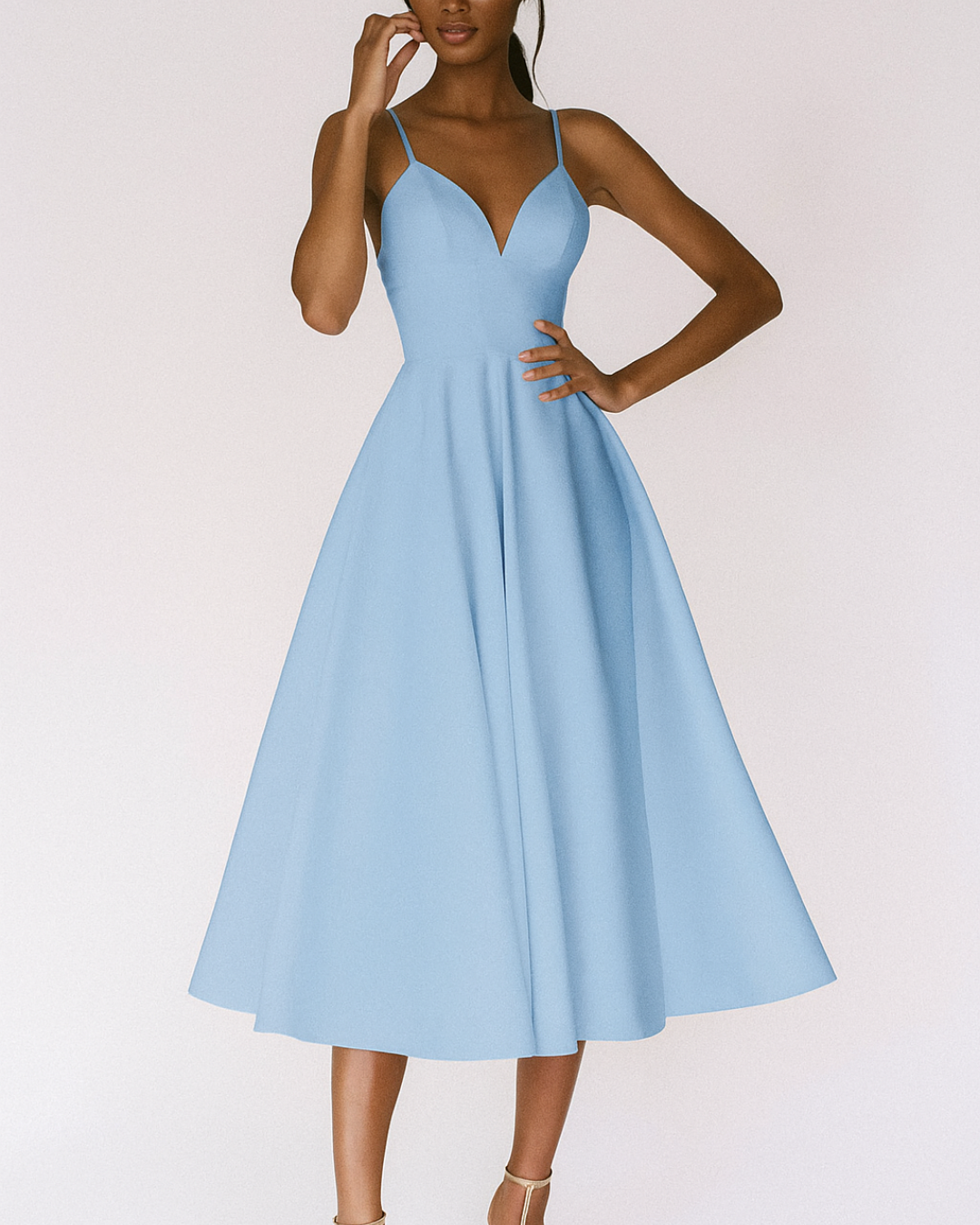 The Hills Nashville Daisy Women's Strappy Midi Wedding Guest Dress