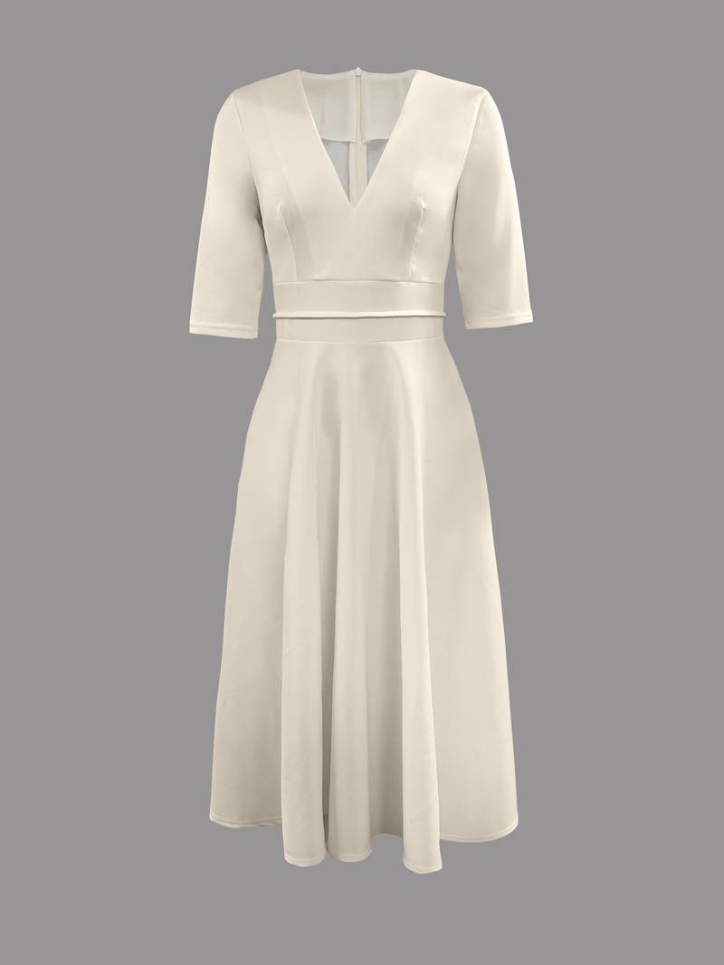 The Hills Nashville Evelyn Women's Wedding Guest Flared Midi Dress