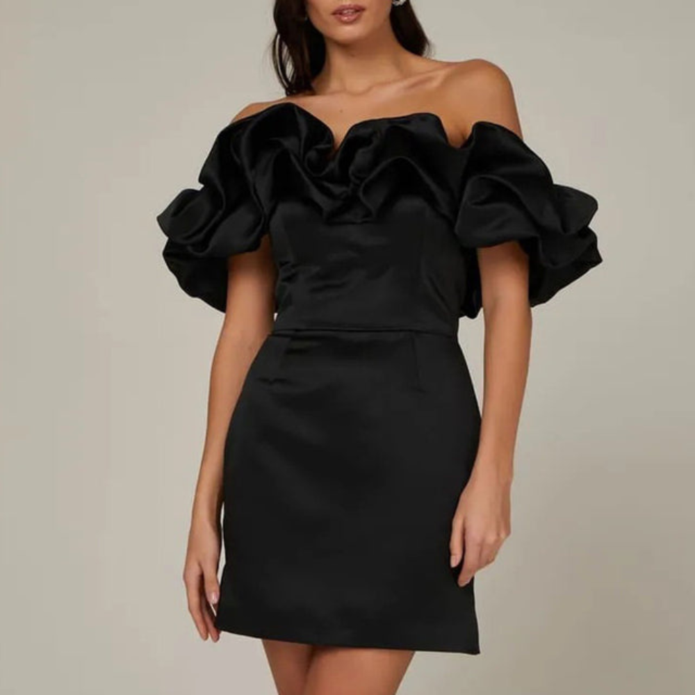 The Hills Nashville Charlotte Wedding Guest Ruffle Mini Dress